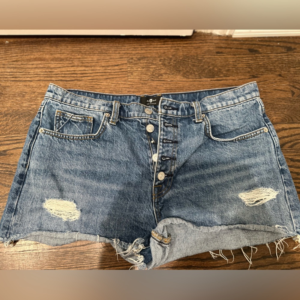 7 Jeans Denim Shorts Monroe cut off